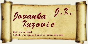 Jovanka Kuzović vizit kartica